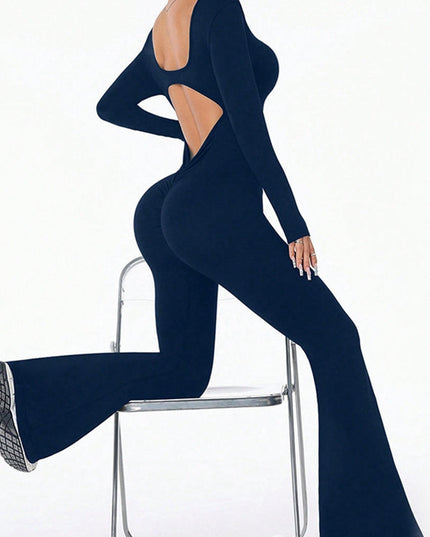 ZASUWA Female Long Sleeves Flare Jumpsuit