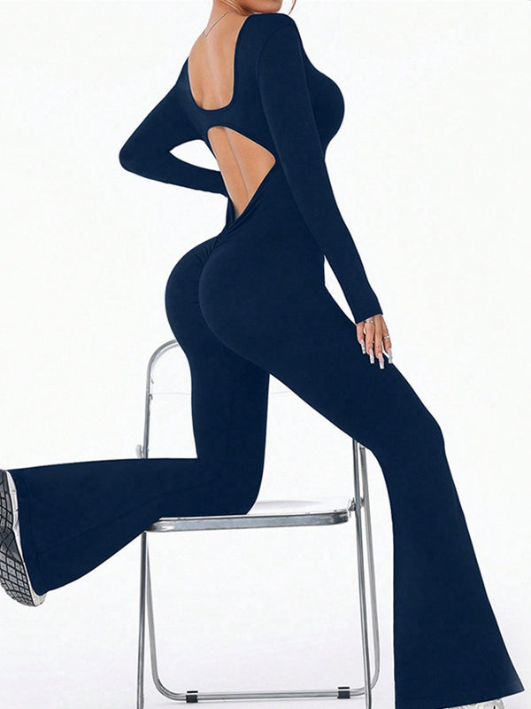 ZASUWA Female Long Sleeves Flare Jumpsuit