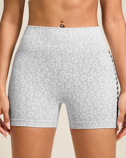 ZASUWA Female Leopard Print Hollow Out Hot Booty Shorts