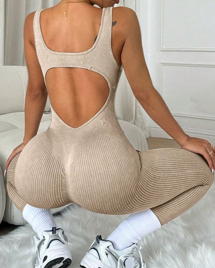 ZASUWA Female Sexy Tie Dye Backless Jumpsuit