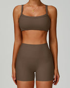 Saddle Brown / S / Shorts+Bras
