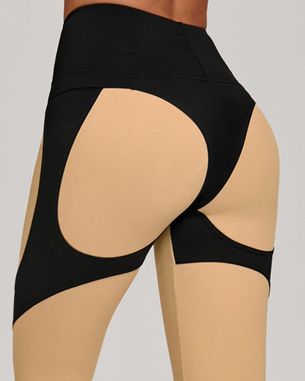 ZASUWA Female Contrast Color Push Up Yoga Leggings