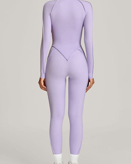 ZASUWA Female Sexy Zipper Stitch Performance Jumpsuit