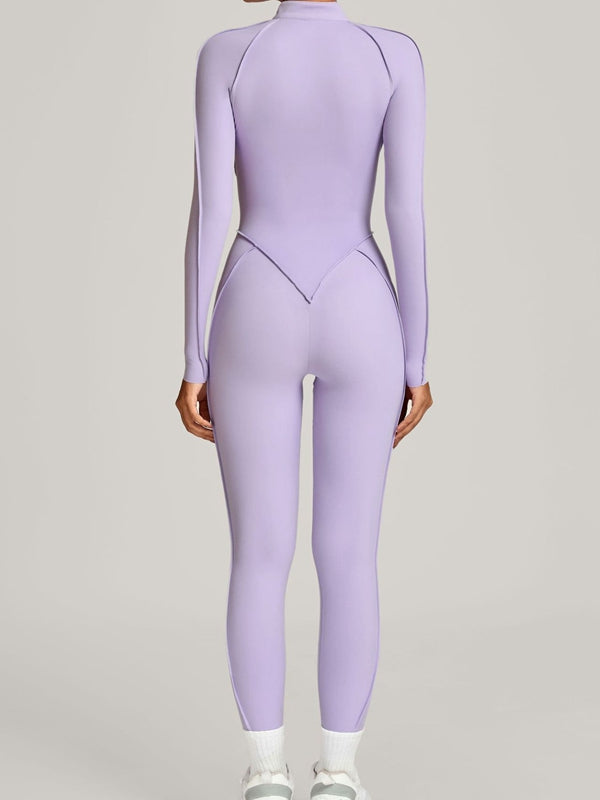 ZASUWA Female Sexy Zipper Stitch Performance Jumpsuit