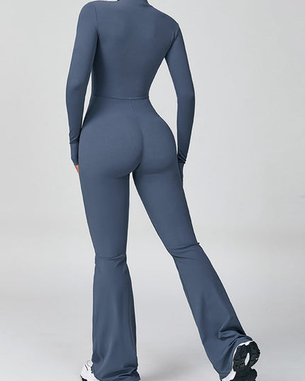 ZASUWA Female Zipper Flare Jumpsuit