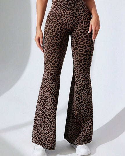 ZASUWA Female Leopard Print Flare Leggings