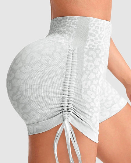 ZASUWA Female Leopard Print Adjustable Straps Shorts