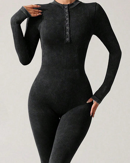 ZASUWA Female Tie-dye Ribbed Jumpsuit