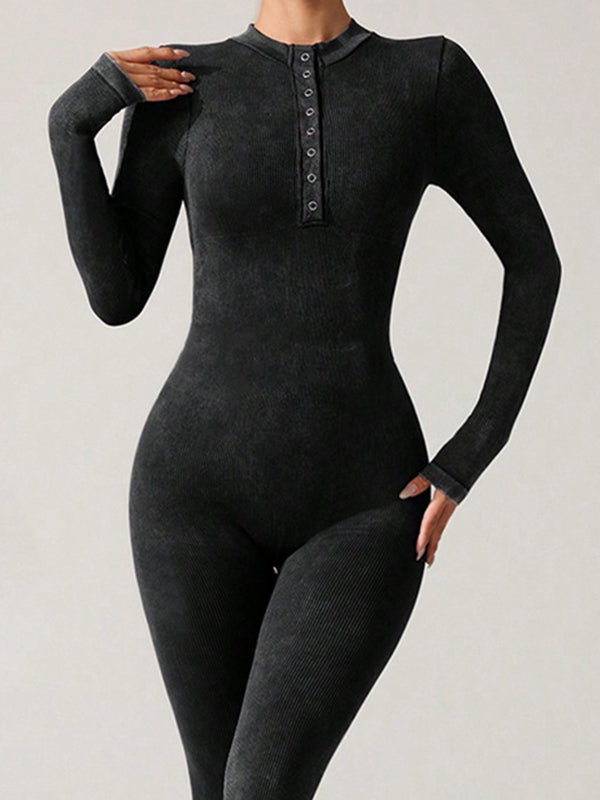 ZASUWA Female Tie-dye Ribbed Jumpsuit