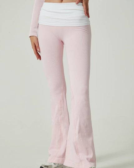 ZASUWA Female Contrast Color Flare High-rise Leggings