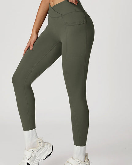 ZASUWA Female V shape-waist Pocket Leggings