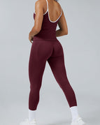 Brown / S / Tank+Leggings