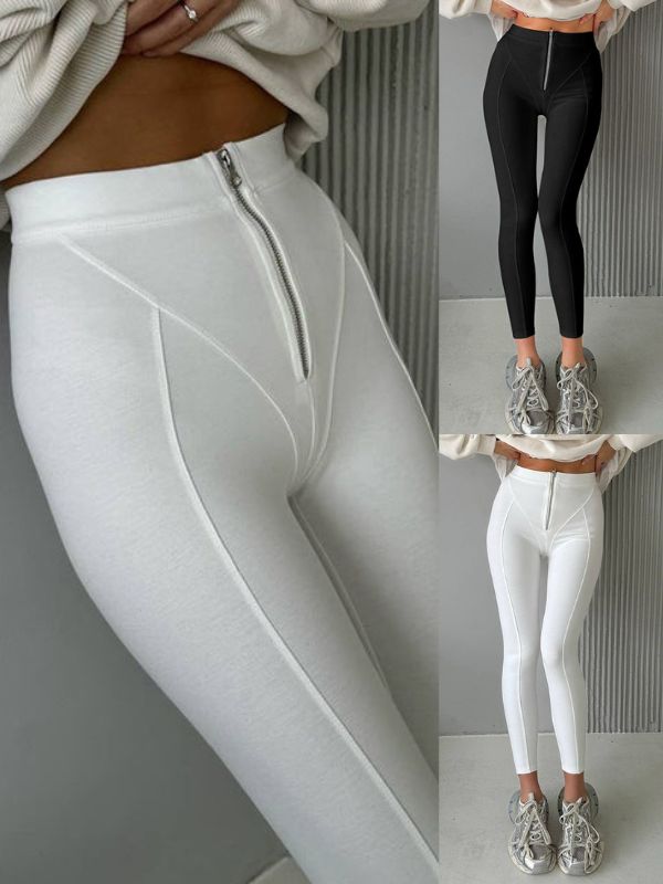❤ZASUWA Female Must Have Zipper Leggings