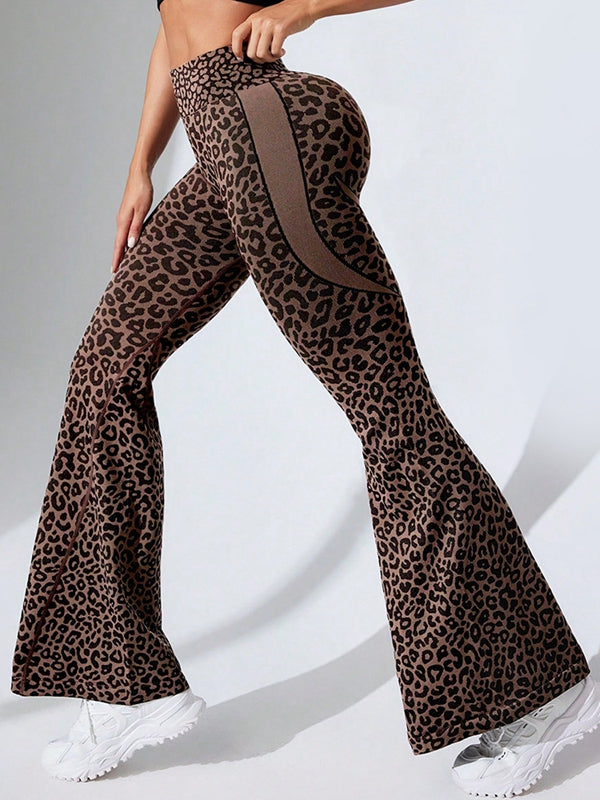 ZASUWA Female Leopard Print Flare Leggings