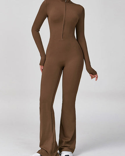 ZASUWA Female Zipper Flare Jumpsuit