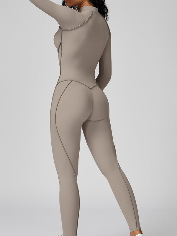 ZASUWA Female Sexy Zipper Stitch Performance Jumpsuit