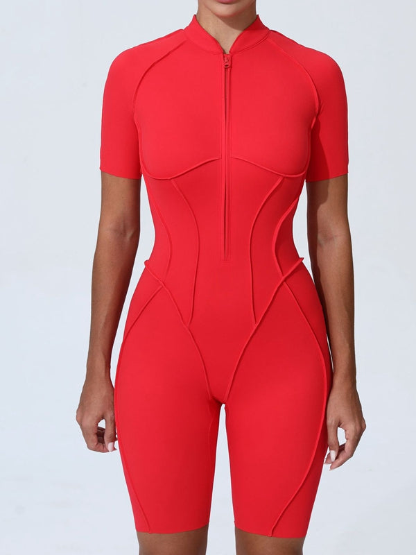 ZASUWA Female Sexy Zipper Booty Romper