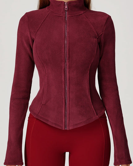 ZASUWA Female Pocket Zipper Fleece Jacket