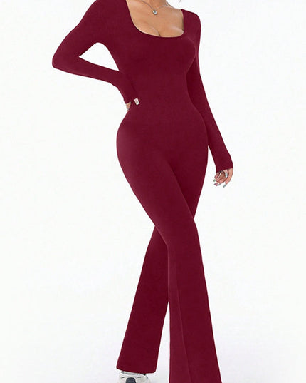 ZASUWA Female Long Sleeves Flare Jumpsuit