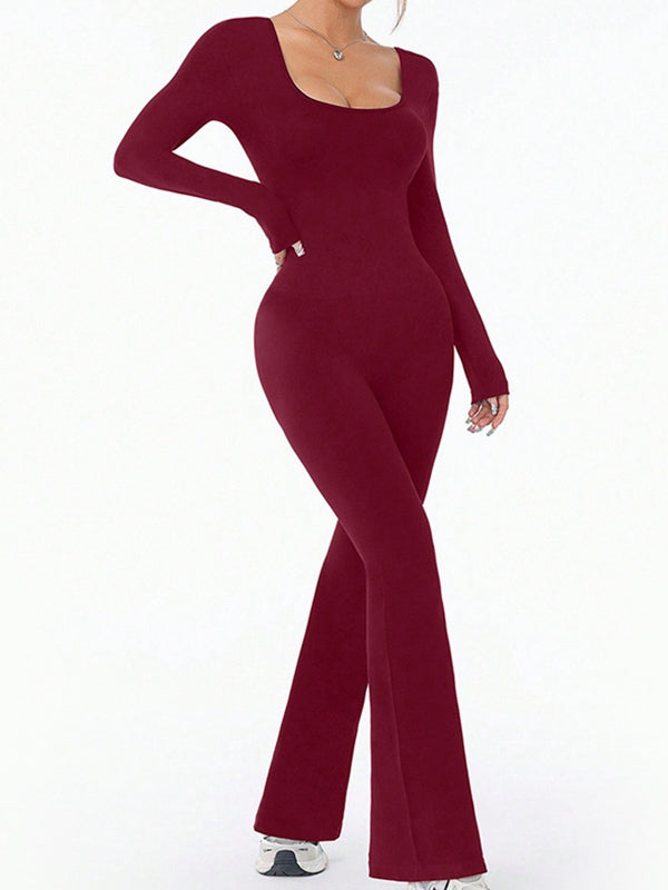 ZASUWA Female Long Sleeves Flare Jumpsuit