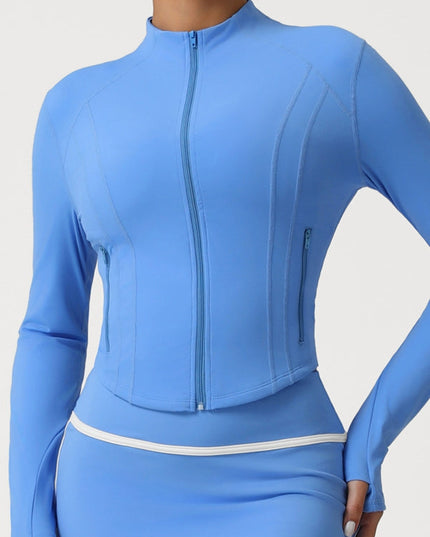 ZASUWA Female Basic Zipper Pocket Jacket