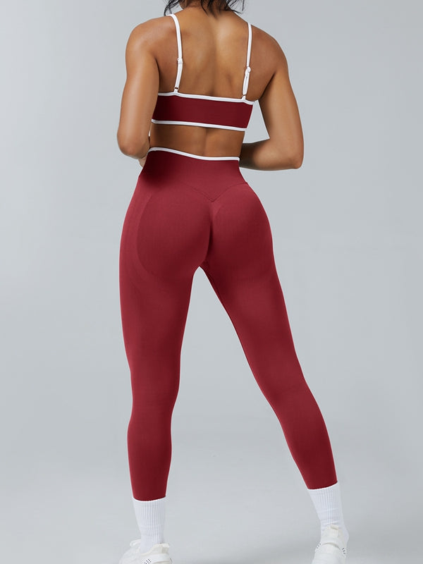 ZASUWA Female Stripes Seamless High-rise Tracksuit