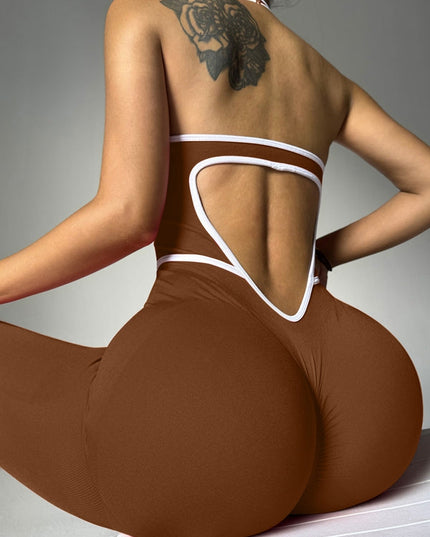 ZASUWA Female Backless Ribbed Jumpsuit