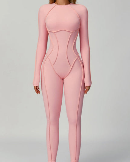 ZASUWA Female Heart Backless Long Sleeves Jumpsuit