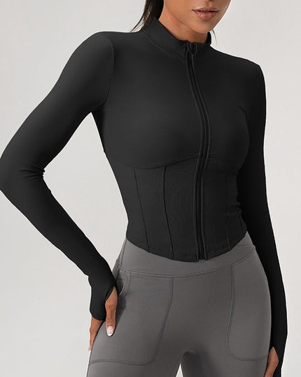 ZASUWA Female Corset Zipper Jacket