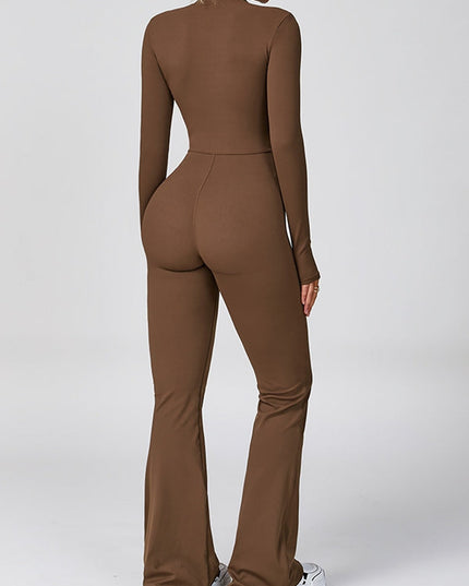 ZASUWA Female Zipper Flare Jumpsuit