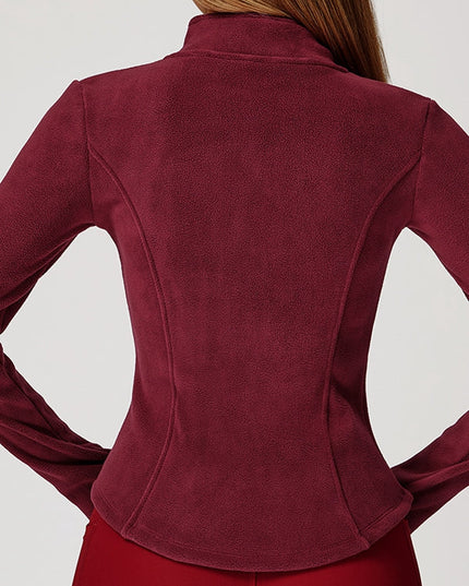 ZASUWA Female Pocket Zipper Fleece Jacket