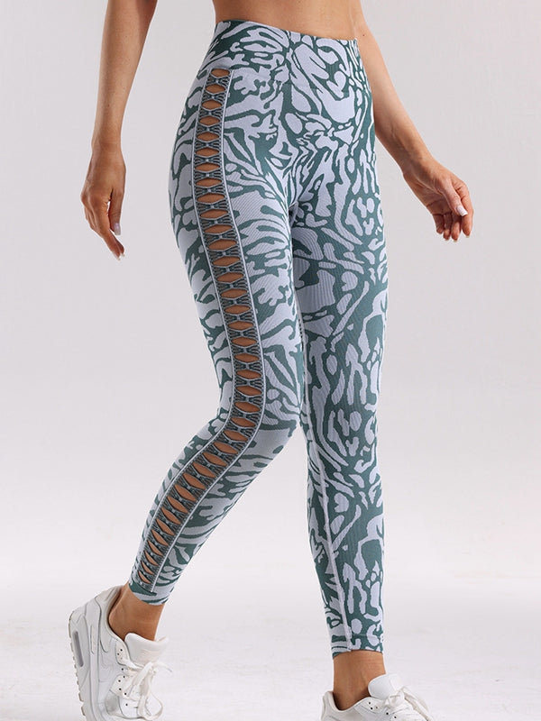 ZASUWA Female Camouflage Hollow Out Hot Booty Leggings