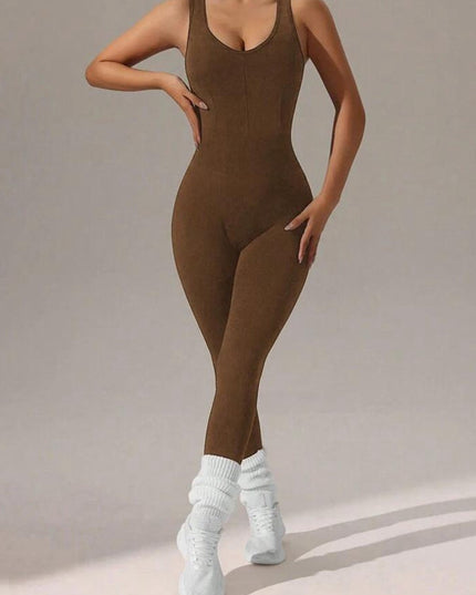 ZASUWA Female Sexy Backless Hollow Out Jumpsuit