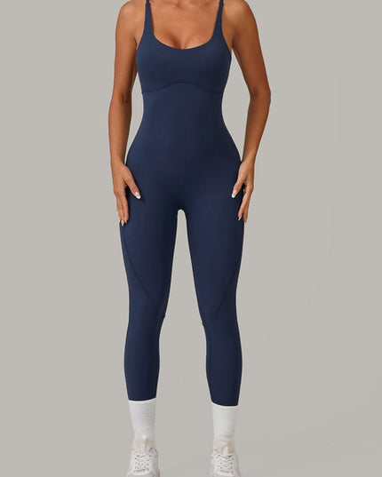 ZASUWA Female Sexy Cross Back Push-Up Jumpsuit