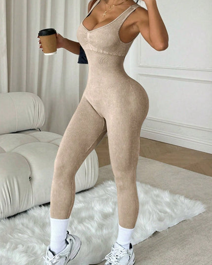 ZASUWA Female Sexy Tie Dye Backless Jumpsuit