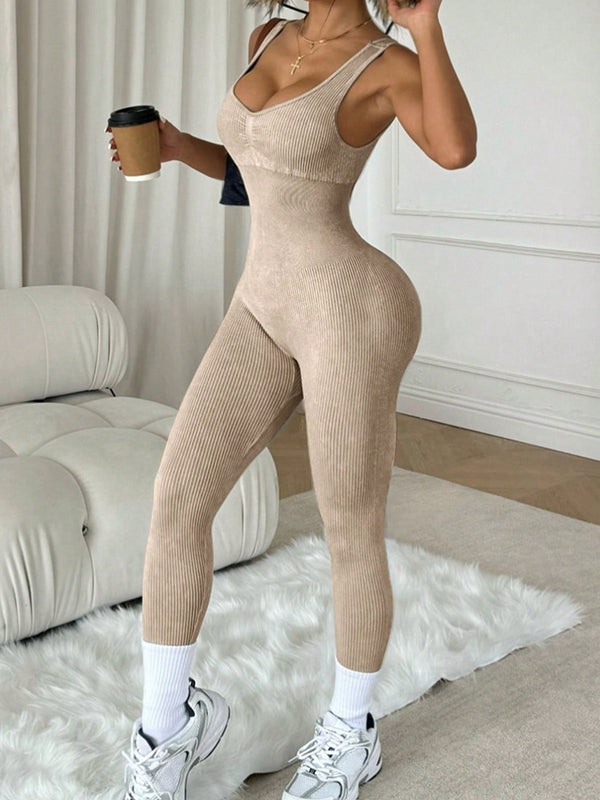 ZASUWA Female Sexy Tie Dye Backless Jumpsuit