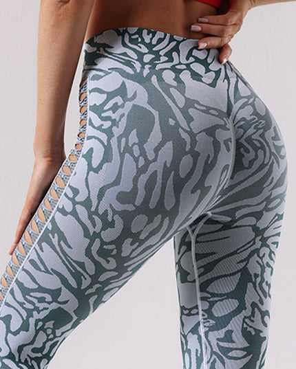 ZASUWA Female Camouflage Hollow Out Hot Booty Leggings