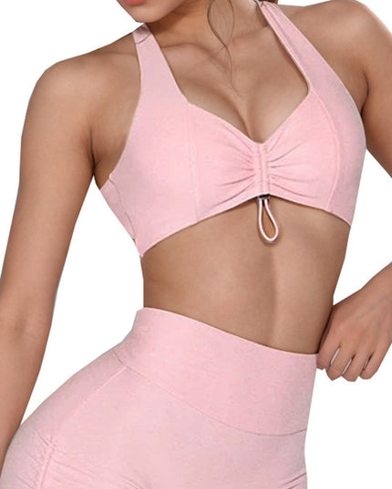 ZASUWA Female Backless Deep V Back Short Tracksuit