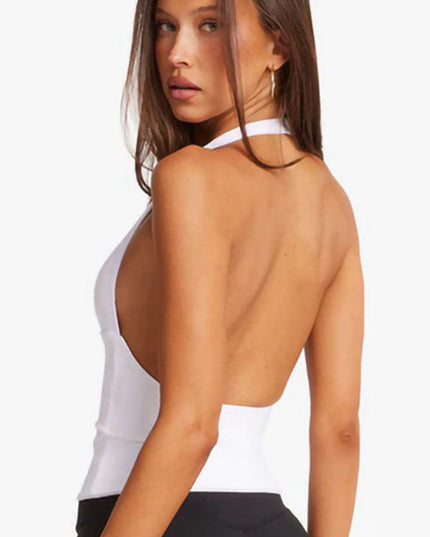 ZASUWA Female V Collar Backless Tank