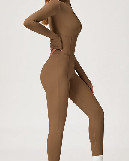 ZASUWA Female Sexy Zipper Corset Fleece Jumpsuit