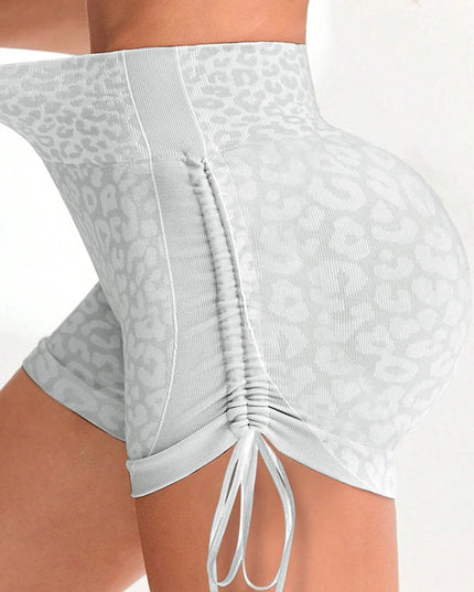 ZASUWA Female Leopard Print Adjustable Straps Shorts