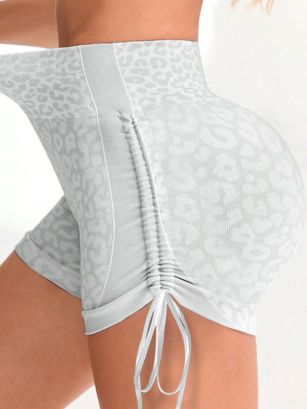 ZASUWA Female Leopard Print Adjustable Straps Shorts