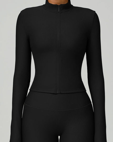 ZASUWA Female Ribbed Zipper Jacket