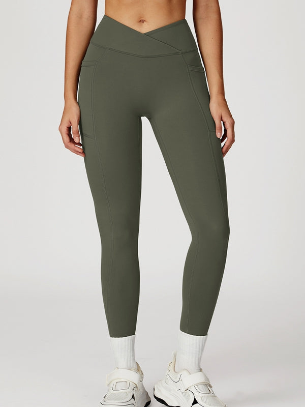 ZASUWA Female V shape-waist Pocket Leggings