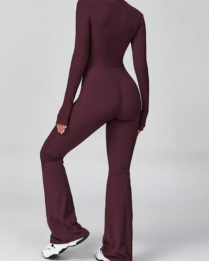 ZASUWA Female Zipper Flare Jumpsuit