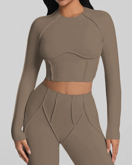 ZASUWA Female Stitch Performance Cropped Flare Tracksuit