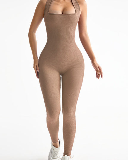 ZASUWA Female Cross Back Ribbed Jumpsuit