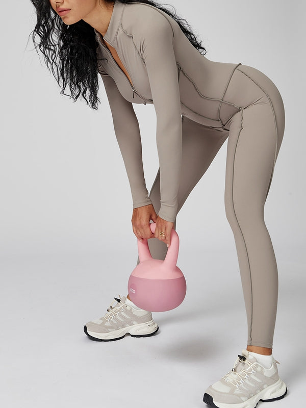 ZASUWA Female Sexy Zipper Stitch Performance Jumpsuit