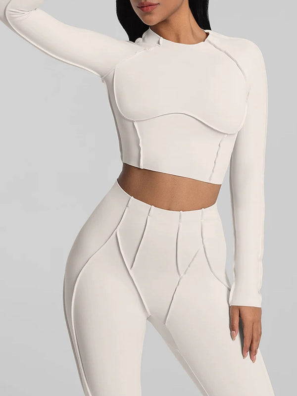 ZASUWA Female Stitch Performance Cropped Flare Tracksuit