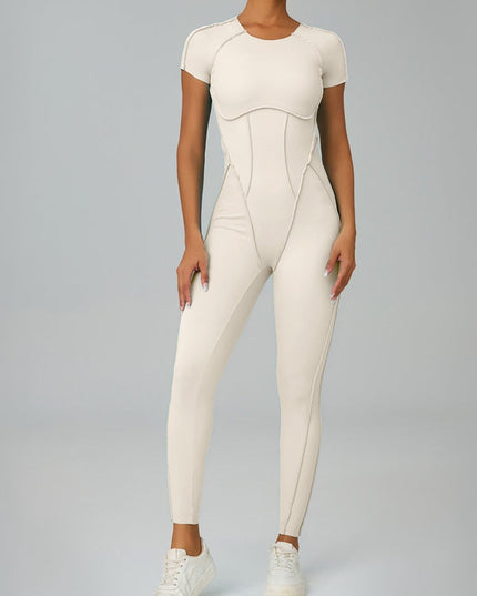 ZASUWA Female Heart Backless Jumpsuit